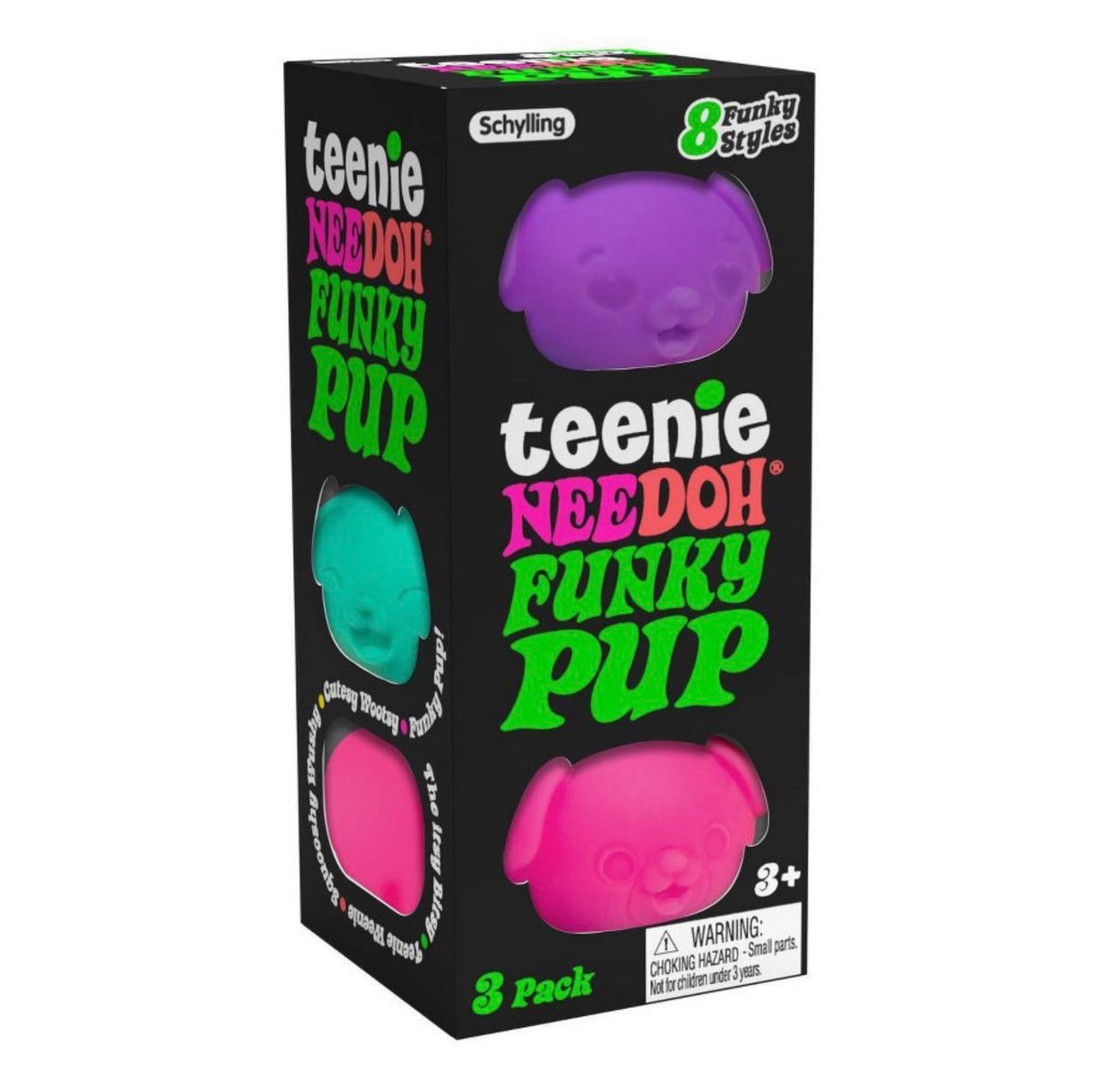 NeeDoh Teenie Funky Pups- 3pk (Colors May Vary)